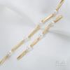 Color oro 14K retenedor de color corte diamante palo recto doble agujero conector palo diy hecho a mano cuerda perla pulsera collar accesorios