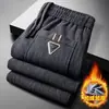 Pantalones Casuales para Hombre Otoño e Invierno Plus Terciopelo Gruesos Pantalones Largos Pierna Recta Modernos Versátiles Talla Grande Ropa de Hombre Pantalones Deportivos de Pana