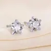 Pendientes Contract S925 Plata Estrella de Cinco Puntas Circonita Estilo Coreano Moda para Hombres y Mujeres Pendientes de Diamante Pendientes de Estrella Transfronterizos