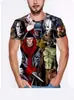 Película de Terror Asesino Jason Voorhees Deportivo Casual Gráfico Impreso en 3D Cuello Redondo Camiseta de Manga Corta para Hombre