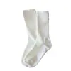 Calcetines de Algodón de Caña Alta para Mujer Combinados con Pantalones de Tiburón, Calcetines Deportivos de Color Sólido Anti-Olor, Calcetines Largos Blancos para Hombre de Primavera y Otoño