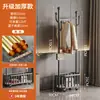 Cabideiro de Chão para Sala de Estar Nórdico, Cabide de Roupa de Chão para Quarto, Cabideiro Doméstico, Secador de Roupa Interno com Rodinhas de Cristal