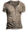 Camiseta de Verano 2023 Europea y Americana para Hombre con Siete Aberturas, para Halloween, Estampado 3D, Manga Corta, Cuello en V, Retro, Camiseta Divertida para Hombre