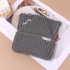 Outono e inverno orelha de gato arco chapéu feminino bonito chapéu de lã grande cabeça rosto pequeno casual moda quente chapéu de malha