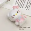 Accesorios de Resina DIY de Dibujos Animados, Pinzas para el Cabello de Gato Sentado 3D con Pegamento de Crema, Hebillas para Zapatos, Llaveros, Colgantes y Decoraciones