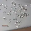 Joia mini para nail art de laço de zircônia luz flash luxo tamanho pequeno gravata borboleta de amor prata usando acessórios de unha atacado