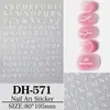 Pegatinas para Uñas con Letras Mayúsculas en Inglés Planas Adhesivas 26 Letras Inglesas Pegatinas para Uñas DIY Decoraciones Dh571