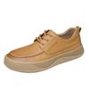 Zapatos de Cuero Casuales Nuevos Cabeza de Viejo, Retro con Cordones, Cómodos, Resistentes al Desgaste, Zapatos de Cuero de Suela Gruesa, Zapatos de Cuero Versátiles para Exteriores 38706