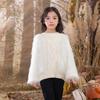 Suéter de Vison para Meninas Suéter Tricotado Espessado Novo 2025 Moda Outono e Inverno Quente Roupa Infantil Top Feminino Pele