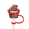 Tampa de palito de Natal personalizada transfronteiriça, capa de palito removível de silicone macio de desenho animado, plugue à prova de poeira, tampa de palito de silicone