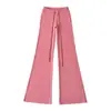 Atacado de fabricante transfronteiriço de roupas femininas 2026 cardigã térmico de gola alta com zíper slim fit e calça de microflare compridas