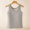 Chaleco Térmico de Ácido Hialurónico para Otoño e Invierno Chaleco sin Costuras Forrado de Polar Capa Base Adecuado para Tallas Grandes y Pequeñas para Mujeres con Alta Elasticidad y Corte Ajustado