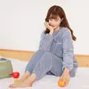 Traje de Pijama Arcoíris Invierno Engrosado Dibujos Animados Durazno Pijamas Ropa de Casa para Mujer Coral Fleece Moderno Holgado