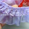 Pedidos de comercio exterior hilo coreano de doble capa de 4 cm con descuento encaje de 2 cm pliegue arrugado encaje para ropa accesorios accesorios en stock