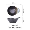Plato de cerámica para condimentos estilo japonés vajilla de cocina sushi snack creativo plato pequeño con asa plato para salsa para hot pot venta al por mayor