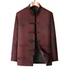 Traje Tang de alta calidad para hombres de mediana edad y mayores, colección otoño 2026, conjunto retro de estilo chino para hombre, atuendo de abuelo, chaqueta para hombre