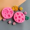 Una Variedad de Moldes de Silicona con Forma de Flor para Fondant, Chocolate, Galletas, Pasteles, Yeso de Aromaterapia, Moldes de Decoración de Resina