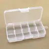 Caja de Plástico Removible de 10 Compartimentos Caja de Pesca para Anzuelos y Aparejos Caja de Almacenamiento para Joyas y Cuentas Organizador de Componentes Caja de Almacenamiento Multicolor