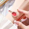 Reloj de Mujer Ovalado Retro con Diamantes Incrustados de Alto Valor, Sencillo, de Moda, con Temperamento, Lujo Ligero, Marca Shangmei de Liu