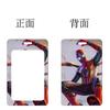 Juego de tarjetas de animación de mundo paralelo de la expedición del héroe de Marvel Spider-Man, bolsa para tarjetas de comida para estudiantes, juego de tarjetas de autobús con cordón largo