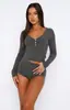 Estilo Europeu e Americano Modelador de Corpo Feminino com Manga Longa e Shorts com Bojo, Pijama Base Fashion e Sexy para Mulheres, Conjunto de Roupa de Casa para Primavera e Verão