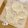 Calcinhas Sexy de Renda de Cintura Alta para Mulheres 7A Forro Antibacteriano Respirável Macio Leve Malha Seda Gelo Sem Costura Tanga 5842