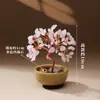 Adornos de Árbol de Cristal de Grava de Piedra Cruda Colorida Natural para Escritorio de Oficina Árbol del Dinero Decoración para el Hogar Regalo de Inauguración