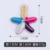 Ventas Directas de Fábrica Transfronterizas Creativo Exquisito Estrella de Mar Joyería DIY Colgante Individual Accesorios Materiales Aleación con Goteo de Aceite Colores Mixtos Venta al por Mayor