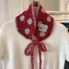Cuello Calentador y Orejeras de Lana de Cordero con Lunares Estilo Coreano, Multiusos, con Lazo para Atar, para Mujer, Cálido y Versátil, Hace que la Cara Parezca Más Pequeña, Gorro y Bufanda de Protección para los Oídos