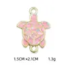 Joyería de Aleación Accesorios diy Patrón de Tortuga Pequeña Colgante de Collar Pulsera con Goteo de Aceite Colgante Doble Pequeño Venta al por Mayor Transfronteriza