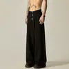 Pantalones de traje casual holgados de alta gama estilo Hong Kong, diseño de otoño, pantalones rectos de pierna ancha para hombre al por mayor