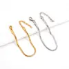 El Brazalete de Hueso de Serpiente Blando de Acero Inoxidable Más Vendido de Amazon, Cadena Lisa para Hombres y Mujeres, Brazalete de Cadena de Hueso de Serpiente Redonda de Acero de Titanio de Lujo Ligero 17cm