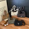 Bolsa Transversal Versátil Plissada Super Moderna de Nicho para o Dia a Dia, Bolsa de Ombro Estilosa com Personalidade, Bolsa Formato Bolinho Estilo Wasteland