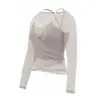 Roupas de Yoga para Treinamento Profissional de Pilates para Mulheres Secagem Rápida Corrida Academia Esportes Conjunto de Duas Peças Justo Top Manga Longa