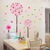 Pegatinas Decorativas Creativas Transfronterizas para Decoración de Pared de Dormitorio, Pegatinas Florales Rosas, Calcomanías de Pared Autoadhesivas y Removibles