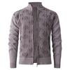 2025 Comércio Exterior Outono e Inverno Novo Suéter Masculino Moda Gola Alta Forrado com Fleece Espessado Tricô de Chenille Jaqueta Top