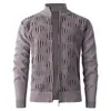 Suéter Cardigan para Hombre con Cuello Alto, Chaqueta Gruesa de Punto Chenilla para Otoño e Invierno 2025 Comercio Exterior