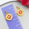Acessórios Antigos de Pingente de Ouro Pingente Dourado Areia Gato da Sorte Cuia da Fortuna Placa com Caractere da Fortuna Acessórios para Pulseira Colar DIY