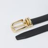 Directo de fábrica hebilla de pinza con patrón de lichi cinturón de cuero para mujer Joker cinturón fino cinturón para vestido de mujer venta al por mayor