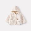 Nuevo Conjunto de Chaqueta de Forro Polar para Bebés y Niños Pequeños Otoño e Invierno 2025 para Niñas, Cárdigan con Capucha Engrosado y Conjunto de Dos Piezas de Pantalones