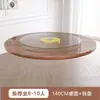 Mesa de Jantar Dobrável de Madeira Maciça para 10-15 Pessoas, Adequada para Uso Doméstico, Restaurante, Mesa Redonda Grande com Giratório, Cantina, Tampo de Mesa Redonda para Restaurante