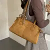 Bolso Maillard de Felpa Gamuzada para Mujer 2026 Nuevo Otoño Retro Bolso de Hombro Único para el Trabajo Bolso de Axila Exquisito Versátil