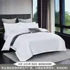 Hotel de Cinco Estrellas B&B Blanco Juego de Cama de Algodón de Cuatro Piezas Funda de Edredón de Lino Sábanas