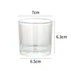 Copo de Vela Transfronteiriço Copo de Vela Espesso Simples Copo de Vidro Transparente para Aromaterapia Ornamentos de Fragrância para Casa Suporte de Vela para Ambiente