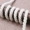 Cuerda Decorativa Gruesa de Cáñamo, Cuerda de Atar de Hilo de Algodón Colorido Envuelto en el Núcleo Hecho a Mano para Bricolaje, Cuerda Trenzada de Algodón, Cuerda Blanca Absorbente