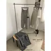 Imagine SAILORMOON 2026 início do outono estilo coreano casual calça de corte justo com barra curva para mulheres 71571