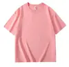Camiseta de Color Sólido con Cuello Redondo Estampada con Logo Publicidad Camisa Cultural Algodón Puro Hombro Caído Cuello Redondo Manga Corta Ropa de Trabajo Uniforme de Clase DIY