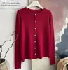 Cárdigan de Punto Bordado con Hilo Retorcido Suave y Ceroso para Mujer 2024 Otoño e Invierno Nuevo Casual Combinable con Todo