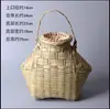 Cesta de pesca para peces jaula para anguilas amarillas jaula de peces tejido de bambú cesta de bambú cesta para recoger té hecha a mano pura accesorio de actuación artesanal decoración