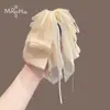 Pinza para el Cabello con Lazo Suave y Elegante Estilo Francés, Pinza de Resorte de Malla Ultra-Hada de Gama Alta, Accesorio para el Cabello Moderno y Elegante